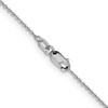 Lex & Lu 10k White Gold Flat Cable Chain Necklace- 4 - Lex & Lu