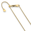 Lex & Lu 10k Yellow Gold Adjustable Wheat Chain Necklace LAL92151 - Lex & Lu