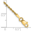 Lex & Lu 14k Yellow Gold 1.5mm D/C Rope Chain Necklace, Bracelet or Anklet- 5 - Lex & Lu