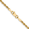 Lex & Lu 14k Yellow Gold 2.50mm D/C Rope Chain Necklace or Bracelet- 4 - Lex & Lu