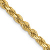 Lex & Lu 14k Yellow Gold 3.5mm D/C Rope Chain Necklace or Bracelet LAL7006 - Lex & Lu