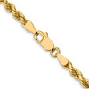 Lex & Lu 14k Yellow Gold 3.5mm D/C Rope Chain Necklace or Bracelet LAL7006- 4 - Lex & Lu