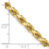 Lex & Lu 14k Yellow Gold 5.0mm D/C Rope Chain Necklace- 5 - Lex & Lu