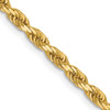 Lex & Lu 14k Yellow Gold 2.75mm D/C Lt Weight Rope Chain Necklace or Bracelet - Lex & Lu