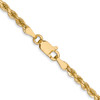 Lex & Lu 14k Yellow Gold 2.75mm D/C Lt Weight Rope Chain Necklace or Bracelet- 4 - Lex & Lu