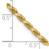Lex & Lu 14k Yellow Gold 2.75mm D/C Lt Weight Rope Chain Necklace or Bracelet- 5 - Lex & Lu