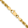 Lex & Lu 14k Yellow Gold 3.5mm D/C Lt Weight Rope Chain Necklace or Bracelet- 3 - Lex & Lu