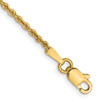 Lex & Lu 14k Yellow Gold 1.5mm Solid Rope Chain Necklace, Bracelet or Anklet - Lex & Lu