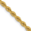 Lex & Lu 14k Yellow Gold 2.5mm Solid Rope Chain Necklace - Lex & Lu