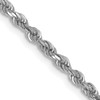 Lex & Lu 14k White Gold 2.50mm D/C Rope Chain Necklace or Bracelet - Lex & Lu