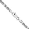 Lex & Lu 14k White Gold 3.00mm D/C Rope Chain Necklace or Bracelet- 4 - Lex & Lu