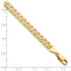 Lex & Lu 14k Yellow Gold 5.75mm Beveled Curb Chain Necklace or Bracelet LAL7064- 7 - Lex & Lu