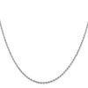 Lex & Lu 14k White Gold 1.3mm D/C Rope Chain Necklace or Bracelet- 3 - Lex & Lu