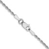 Lex & Lu 14k White Gold 1.3mm D/C Rope Chain Necklace or Bracelet- 4 - Lex & Lu