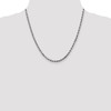 Lex & Lu 14k White Gold 4.00mm D/C Rope Chain Necklace or Bracelet- 2 - Lex & Lu