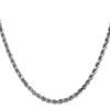 Lex & Lu 14k White Gold 4.00mm D/C Rope Chain Necklace or Bracelet- 3 - Lex & Lu