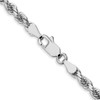 Lex & Lu 14k White Gold 4.00mm D/C Rope Chain Necklace or Bracelet- 4 - Lex & Lu