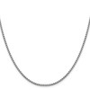 Lex & Lu 14k White Gold D/C Round Box Chain Necklace- 3 - Lex & Lu