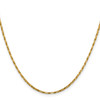 Lex & Lu 14k Yellow Gold D/C Open Franco Chain Necklace LAL92251- 3 - Lex & Lu