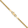 Lex & Lu 14k Yellow Gold 2.25mm Handmade Rope Chain Necklace or Bracelet- 4 - Lex & Lu