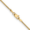 Lex & Lu 14k Yellow Gold 1.2mm D/C Spiga Chain Necklace- 4 - Lex & Lu