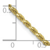Lex & Lu 10k Yellow Gold 2.00mm D/C Rope Chain Necklace or Bracelet- 5 - Lex & Lu