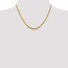 Lex & Lu 10k Yellow Gold 3.0mm D/C Lt Weight Rope Chain Necklace or Bracelet- 2 - Lex & Lu