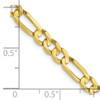 Lex & Lu 10k Yellow Gold 4.5mm Light Figaro Chain Necklace or Bracelet LAL8209- 5 - Lex & Lu