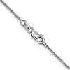 Lex & Lu 10k White Gold 1mm D/C Wheat Chain Necklace- 4 - Lex & Lu