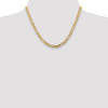 Lex & Lu 10k Yellow Gold 5.25mm Concave Figaro Chain Necklace or Bracelet- 2 - Lex & Lu