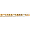 Lex & Lu 10k Yellow Gold 5.25mm Concave Figaro Chain Necklace or Bracelet- 3 - Lex & Lu