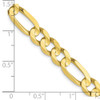 Lex & Lu 10k Yellow Gold 6.75mm Concave Figaro Chain Necklace or Bracelet- 5 - Lex & Lu