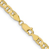 Lex & Lu 10k Yellow Gold 4.5mm Concave Anchor Chain Necklace or Bracelet- 4 - Lex & Lu