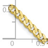 Lex & Lu 10k Yellow Gold 2.4mm Flat Beveled Curb Chain Necklace or Bracelet- 5 - Lex & Lu