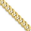 Lex & Lu 10k Yellow Gold 5.75mm Flat Beveled Curb Chain Necklace or Bracelet - Lex & Lu