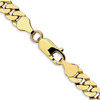 Lex & Lu 10k Yellow Gold 6.1mm Flat Beveled Curb Chain Necklace or Bracelet- 4 - Lex & Lu