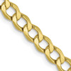 Lex & Lu 10k Yellow Gold 4.3mm Semi Solid Curb Link Chain Necklace or Bracelet LAL8240 - Lex & Lu