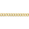 Lex & Lu 10k Yellow Gold 7.0mm Semi Solid Curb Link Chain Necklace or Bracelet- 3 - Lex & Lu