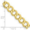 Lex & Lu 10k Yellow Gold 7.0mm Semi Solid Curb Link Chain Necklace or Bracelet- 5 - Lex & Lu