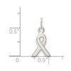 Lex & Lu Sterling Silver White Enameled Awareness Charm - 3 - Lex & Lu