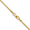 Lex & Lu 14k Yellow Gold 1.50mm Handmade Regular Rope Chain Necklace or Bracelet- 4 - Lex & Lu