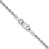 Lex & Lu 14k White Gold 1.5mm D/C Rope Necklace, Bracelet or Anklet- 4 - Lex & Lu