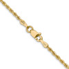 Lex & Lu 14k Yellow Gold 1.75mm D/C Rope Necklace, Bracelet or Anklet- 4 - Lex & Lu