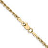 Lex & Lu 14k Yellow Gold 2mm D/C Rope Chain Necklace, Bracelet or Anklet- 4 - Lex & Lu