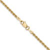 Lex & Lu 14k Yellow Gold 2.25mm Handmade Regular Rope Chain Necklace or Bracelet- 4 - Lex & Lu