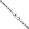 Lex & Lu 14k White Gold 2mm D/C Rope Chain Necklace or Bracelet- 4 - Lex & Lu