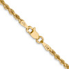 Lex & Lu 14k Yellow Gold 2.25mm D/C Rope Chain Necklace or Bracelet- 4 - Lex & Lu