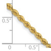 Lex & Lu 14k Yellow Gold 2.5mm Handmade Regular Rope Chain Necklace or Bracelet- 5 - Lex & Lu