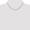 Lex & Lu 14k Tri-color Gold Tri-color 2.9mm D/C Rope Chain Necklace or Bracelet- 2 - Lex & Lu