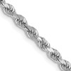 Lex & Lu 14k White Gold 2.9mm D/C Rope Chain Necklace or Bracelet - Lex & Lu